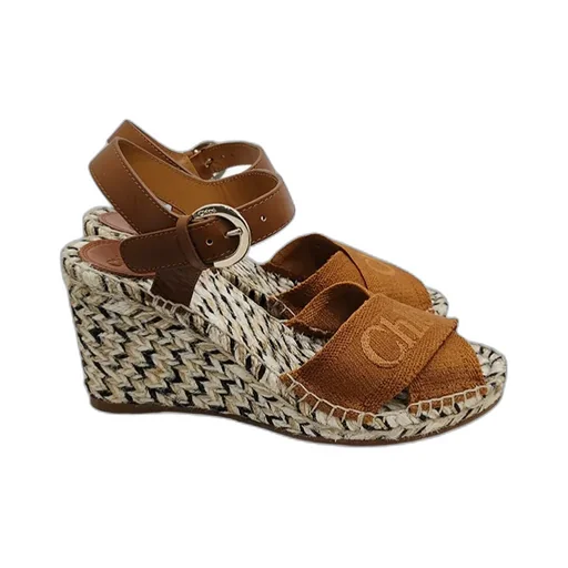 Logo Wedge Sandals