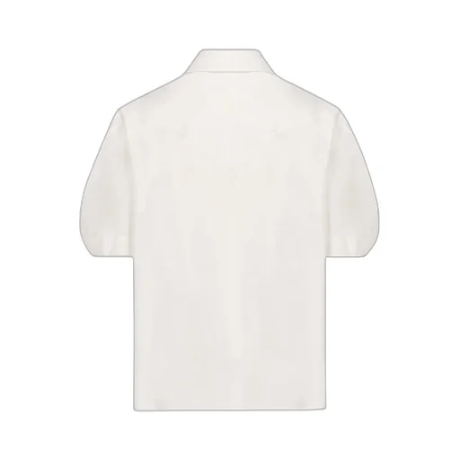 Embroidered Balloon-Sleeved Shirt