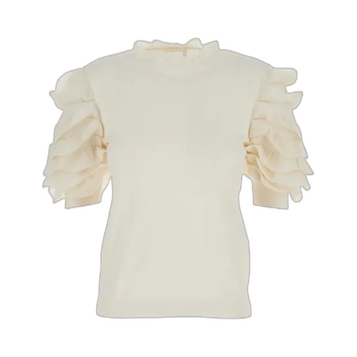 Short-Sleeved Ruffled T-Shirt