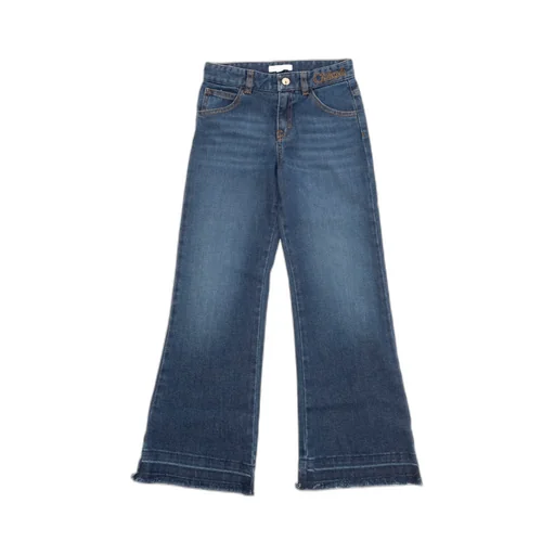 Frayed-Edge Flared Jeans