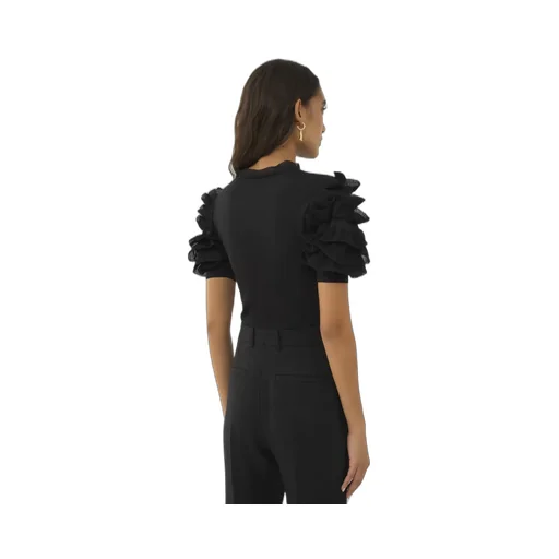 Short-Sleeved Ruffled T-Shirt