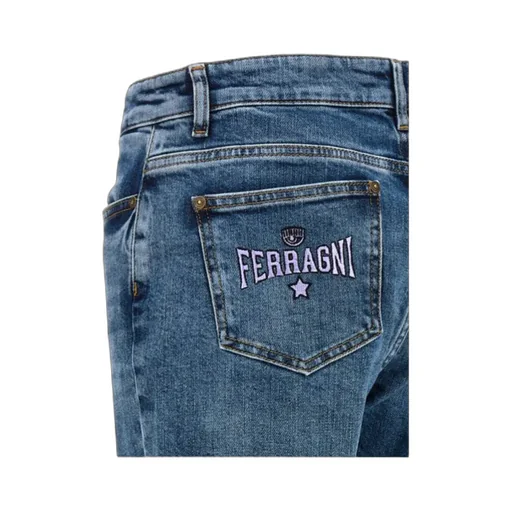 Logo Embroidered Straight Leg Jeans