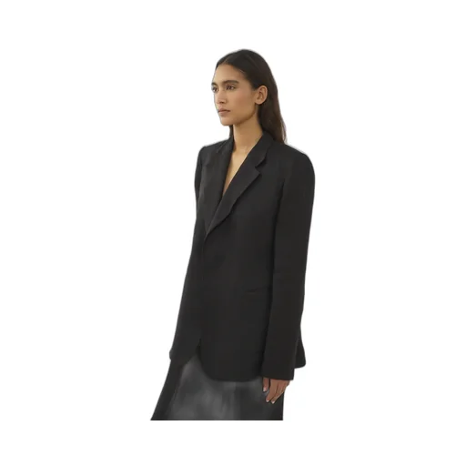 Open-Front Ramie Blazer