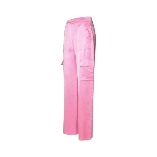 Straight Leg Satin Trousers
