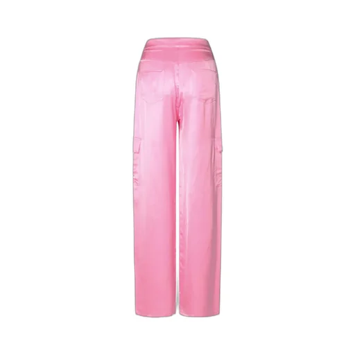 Straight Leg Satin Trousers