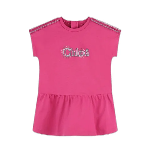 Logo-Embroidered Cotton Dress