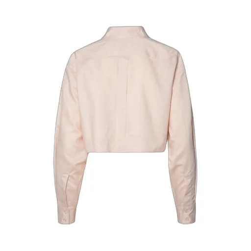 Eyelike Motif Embroidered Cropped Shirt