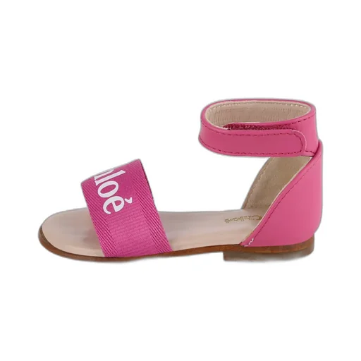 Logo-Print Leather Sandals
