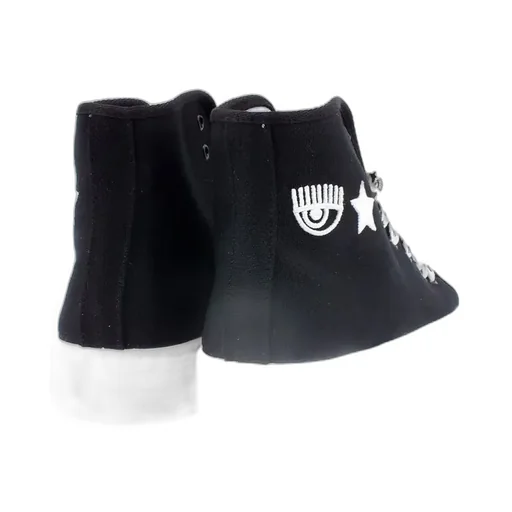 Eyelike-Motif Lace-Up Sneakers