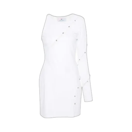 Embellished One-Shoulder Mini Dress