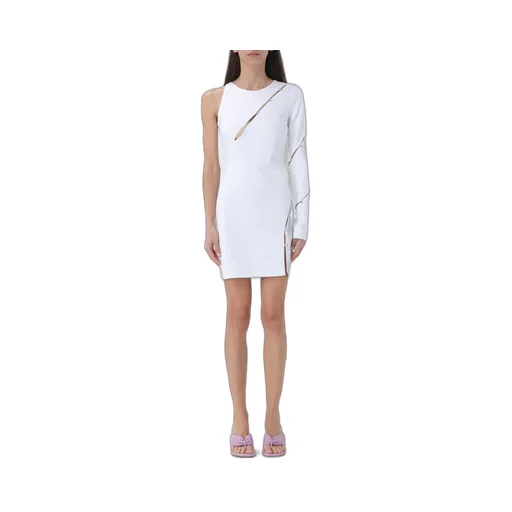 Embellished One-Shoulder Mini Dress