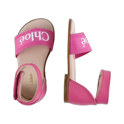 Logo-Print Leather Sandals