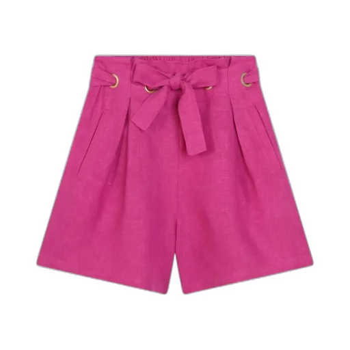Tied Fastened Pleat Detailed Shorts