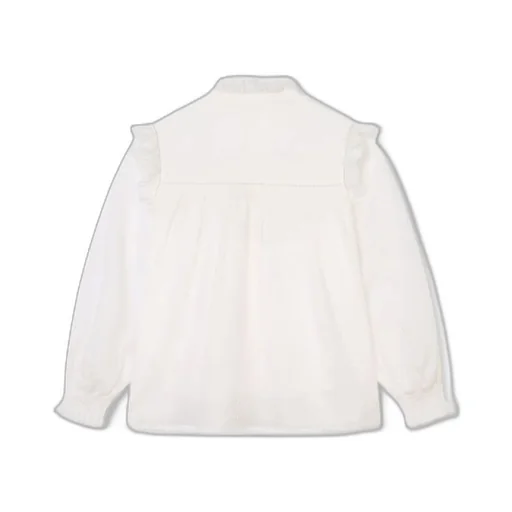 Ruffle Detailed Straight Hem Shirt