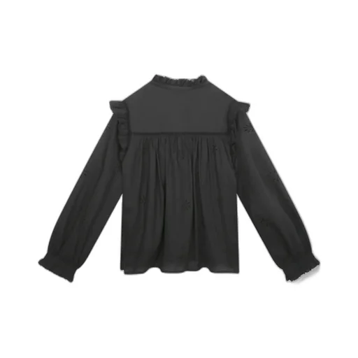Ruffle Detailed Straight Hem Shirt