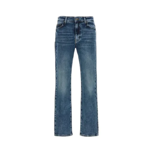 Logo Embroidered Straight Leg Jeans