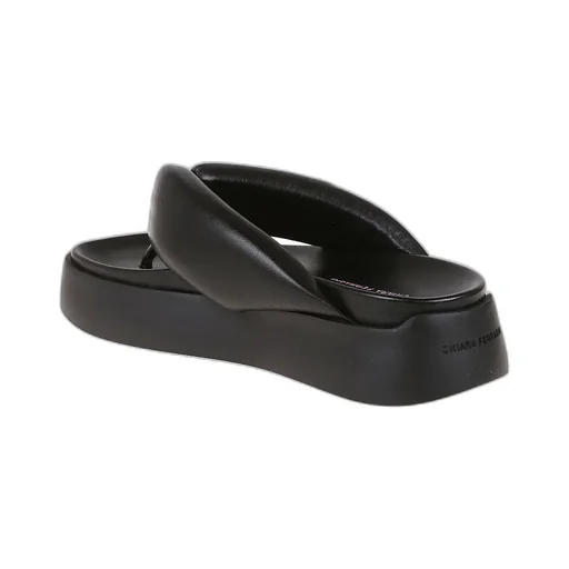 Logo Detailed Platform Flip Flops
