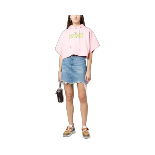 Short-Sleeved Drawstring Hoodie