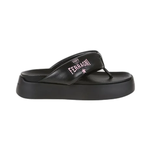 Logo Detailed Platform Flip Flops