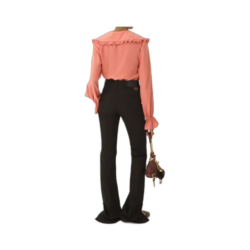 Zip-Up Straight Leg Trousers
