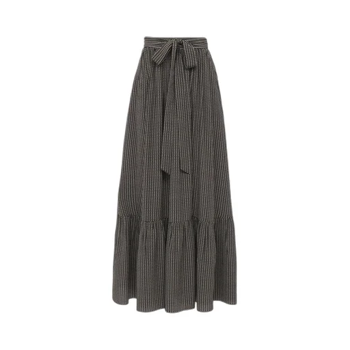 Pattern Tied-Waist Skirt