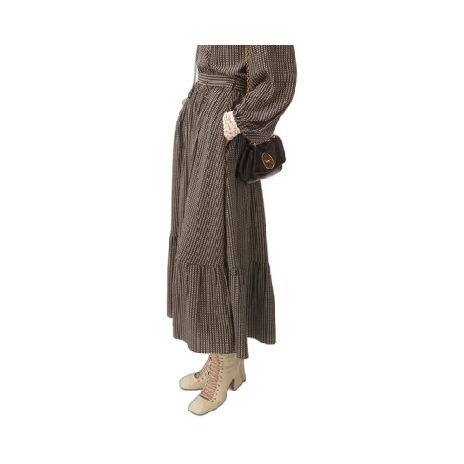 Pattern Tied-Waist Skirt