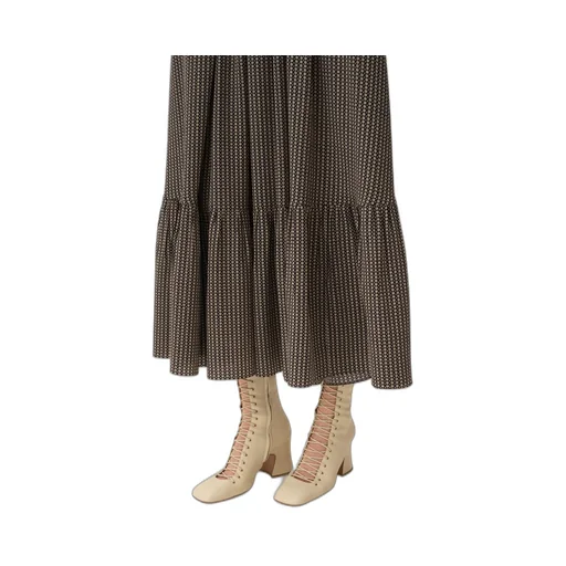 Pattern Tied-Waist Skirt