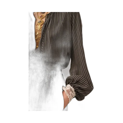 Pattern Tied-Waist Skirt