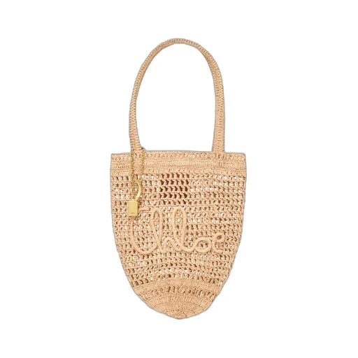 Small Summer Banana Raffia Tote Bag