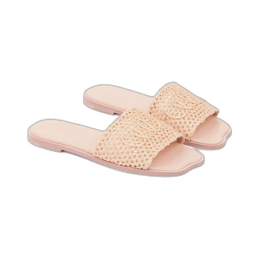 Flower Crocheted Slides