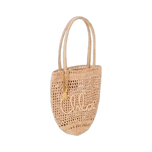 Small Summer Banana Raffia Tote Bag