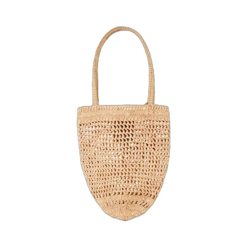 Small Summer Banana Raffia Tote Bag