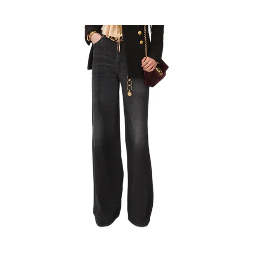 Logo Patch Wide-Leg Jeans