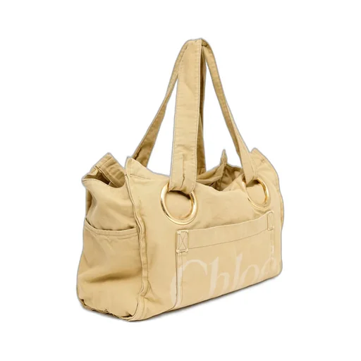 Logo Printed Plage Tote Bag