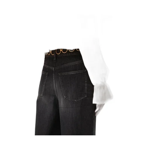 Logo Patch Wide-Leg Jeans
