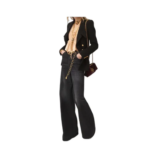 Logo Patch Wide-Leg Jeans