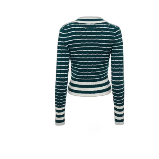 V-Neck Striped Knit Jumper