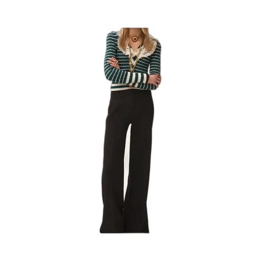 V-Neck Striped Knit Jumper