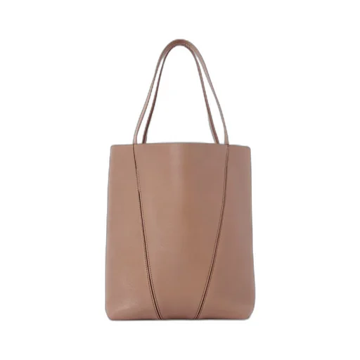 Medium Spin Leather Chain-Detail Tote Bag