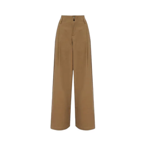Front-Zipped Belt-Looped Trousers