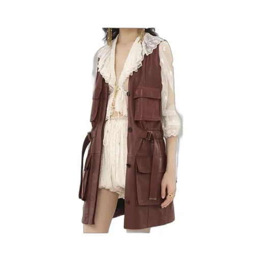 Utilitarian Leather Vest