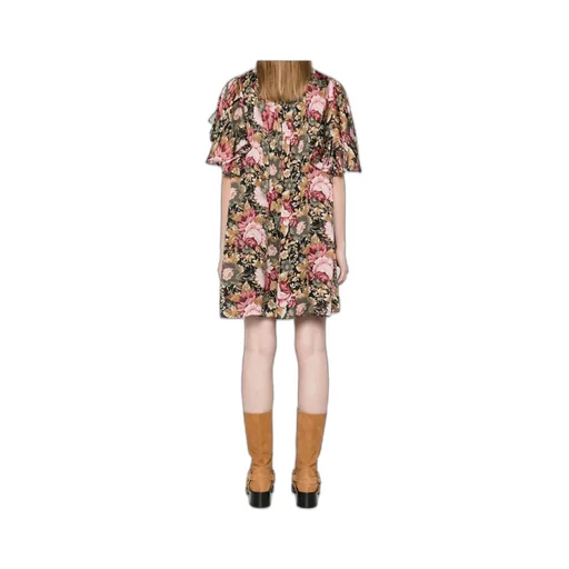 Allover Floral Printed Mini Dress