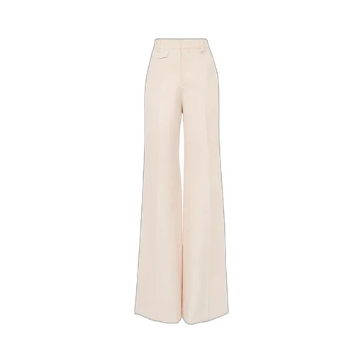 High-Waisted Flared Trousers