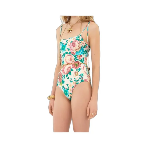 Allover Floral Printed One-Piece Swimsuit