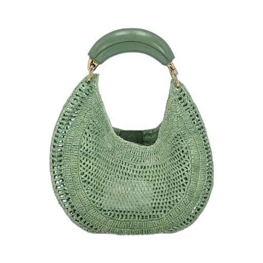 Summer Banana Woven Top Handle Bag