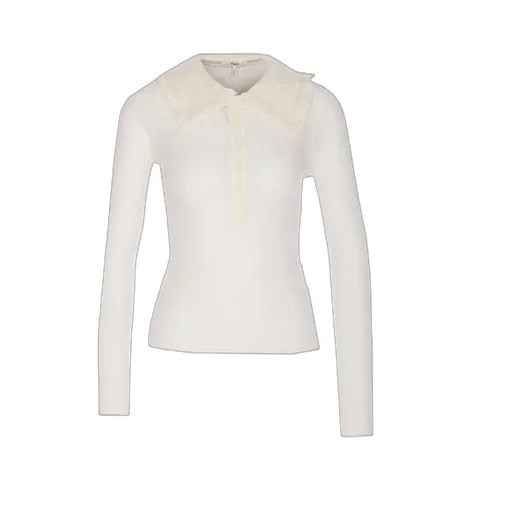 Lace-Collar Knitted Top