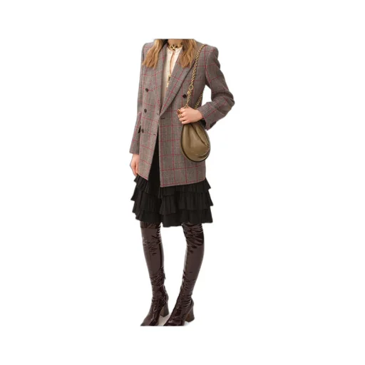 Checkered Button-Up Jacket