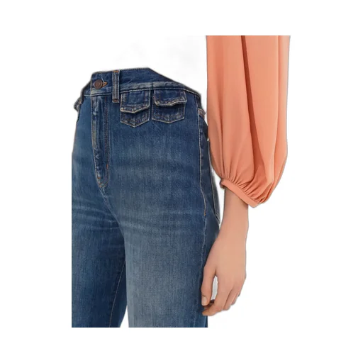 High-Waisted Flared Jeans