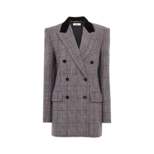 Checkered Button-Up Jacket
