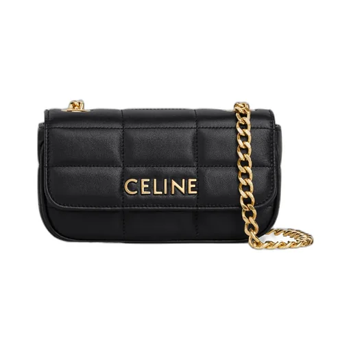 Mini Shoulder Chain Matelasse Monochrome Celine In Quilted Calfskin